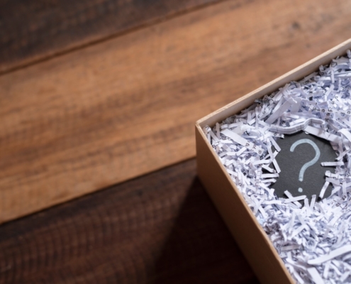 Produktionsfehler einer Verpackungsbox