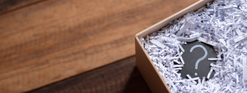 Produktionsfehler einer Verpackungsbox