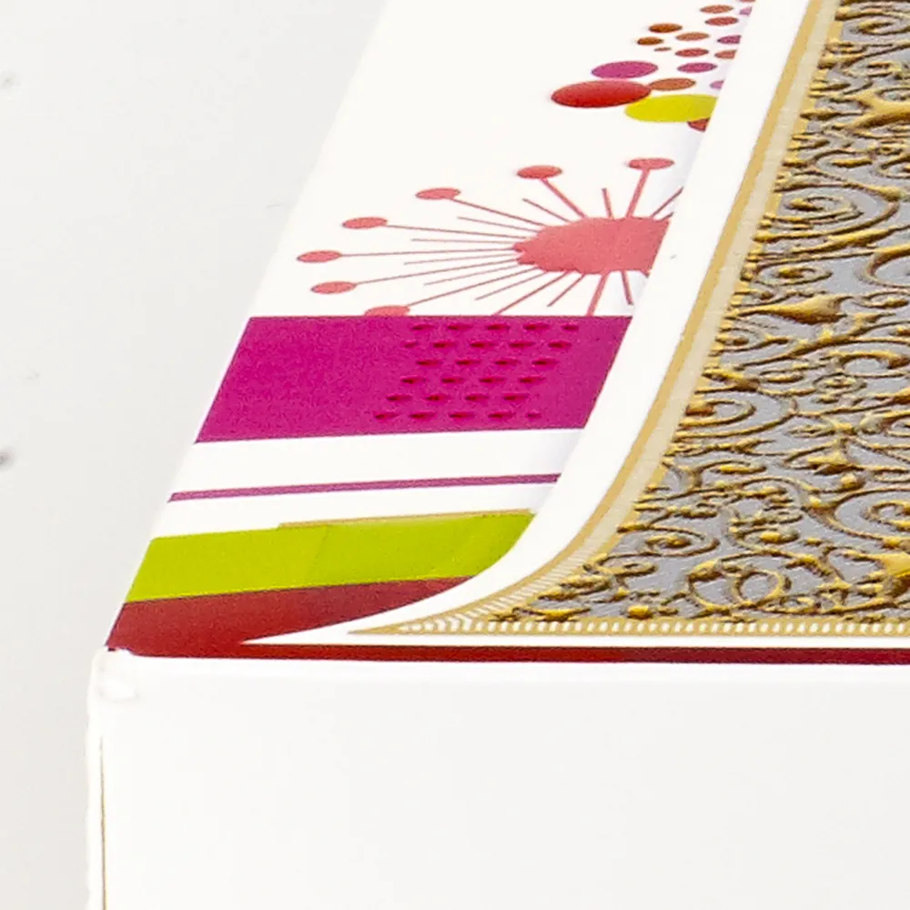 Pralinenschachtel, Kaltfolie Gold